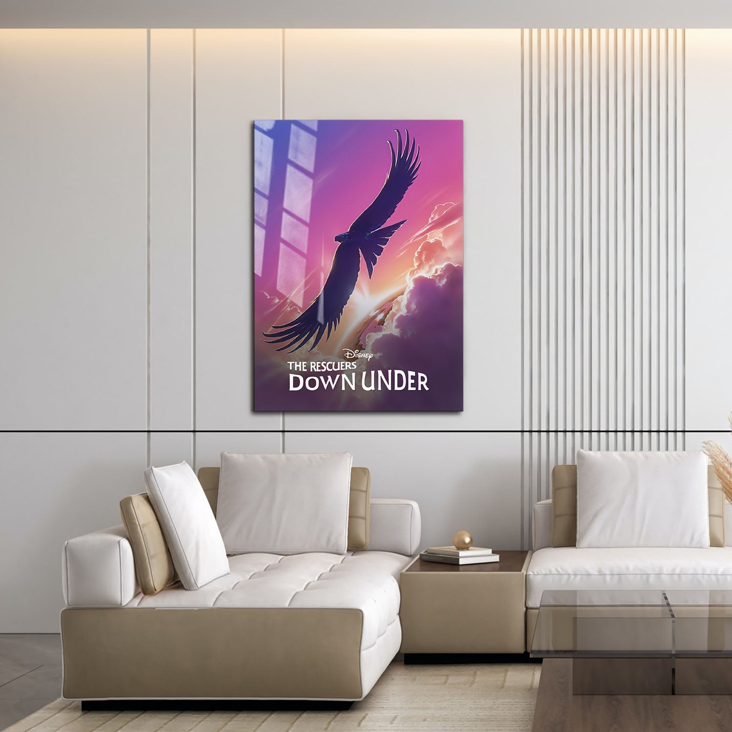 Flex Designs Metal Poster The Rescuers Down Under Classic 16 x 24" Home Goods - Movie 1990 Movie Metal Poster
