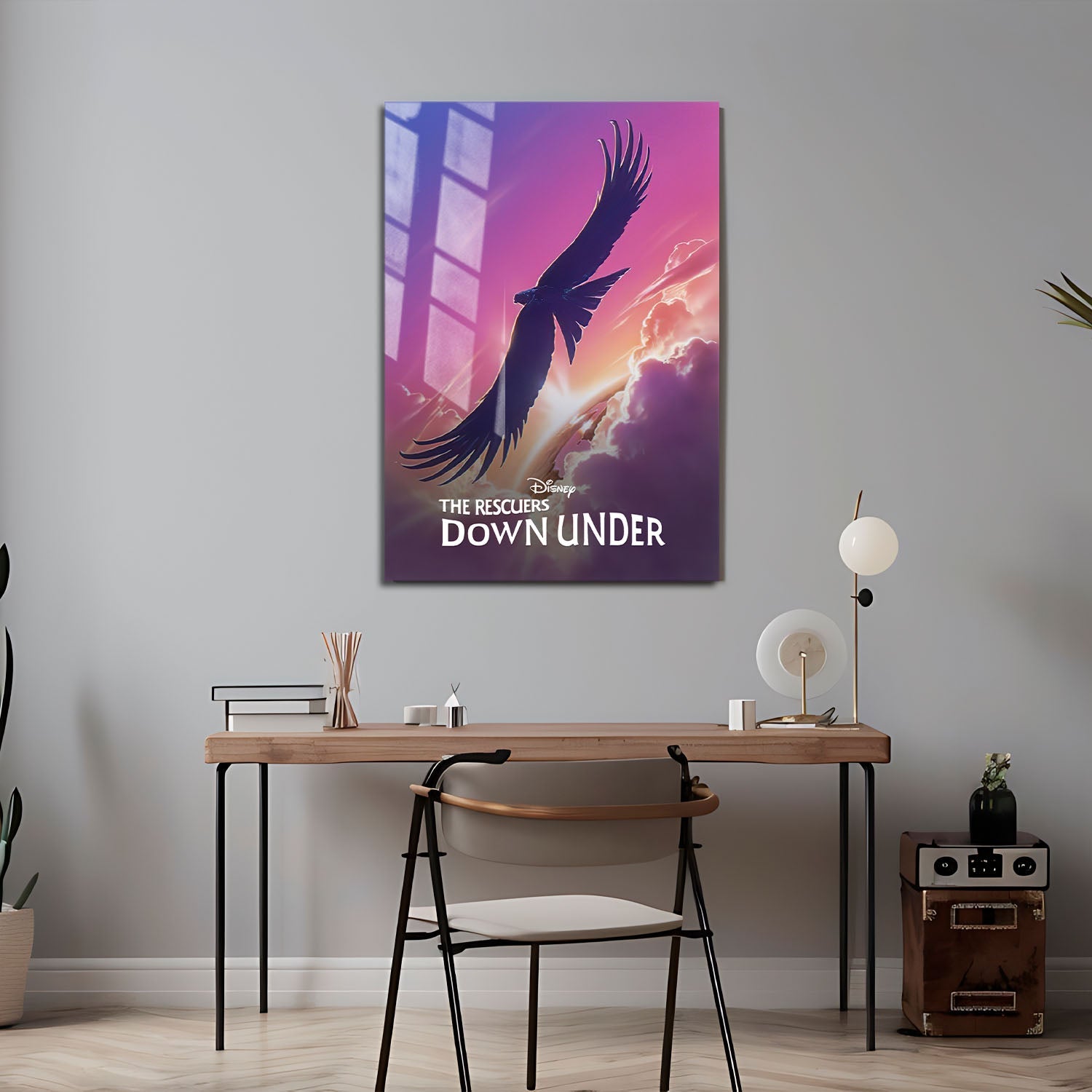 Flex Designs Metal Poster The Rescuers Down Under Classic 24 x 36" Home Goods - Movie 1990 Movie Metal Poster