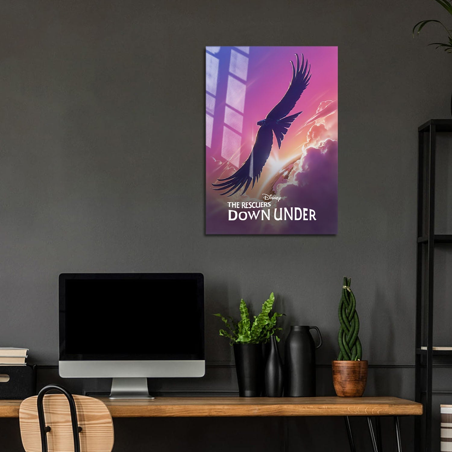 Flex Designs Metal Poster The Rescuers Down Under Classic 5 x 7" Home Goods - Movie 1990 Movie Metal Poster