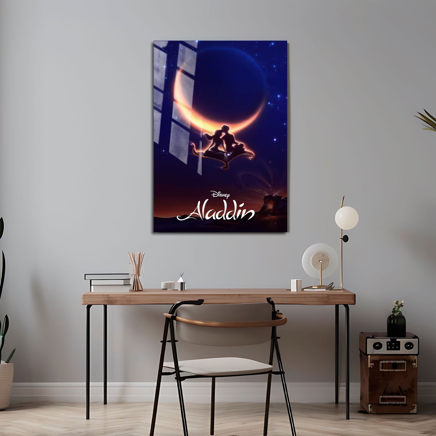 Flex Designs Metal Poster Aladdin Classic 24 x 36" Home Goods - Movie 1992 Movie Metal Poster