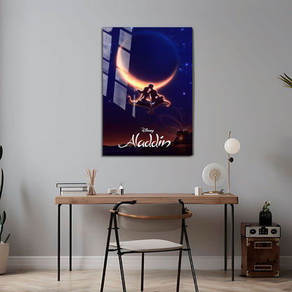 Flex Designs Metal Poster Aladdin Classic 24 x 36" Home Goods - Movie 1992 Movie Metal Poster