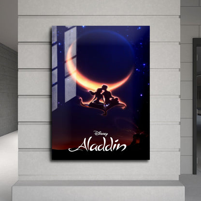 Flex Designs Metal Poster Aladdin Classic 24 x 36" Home Goods - Movie 1992 Movie Metal Poster