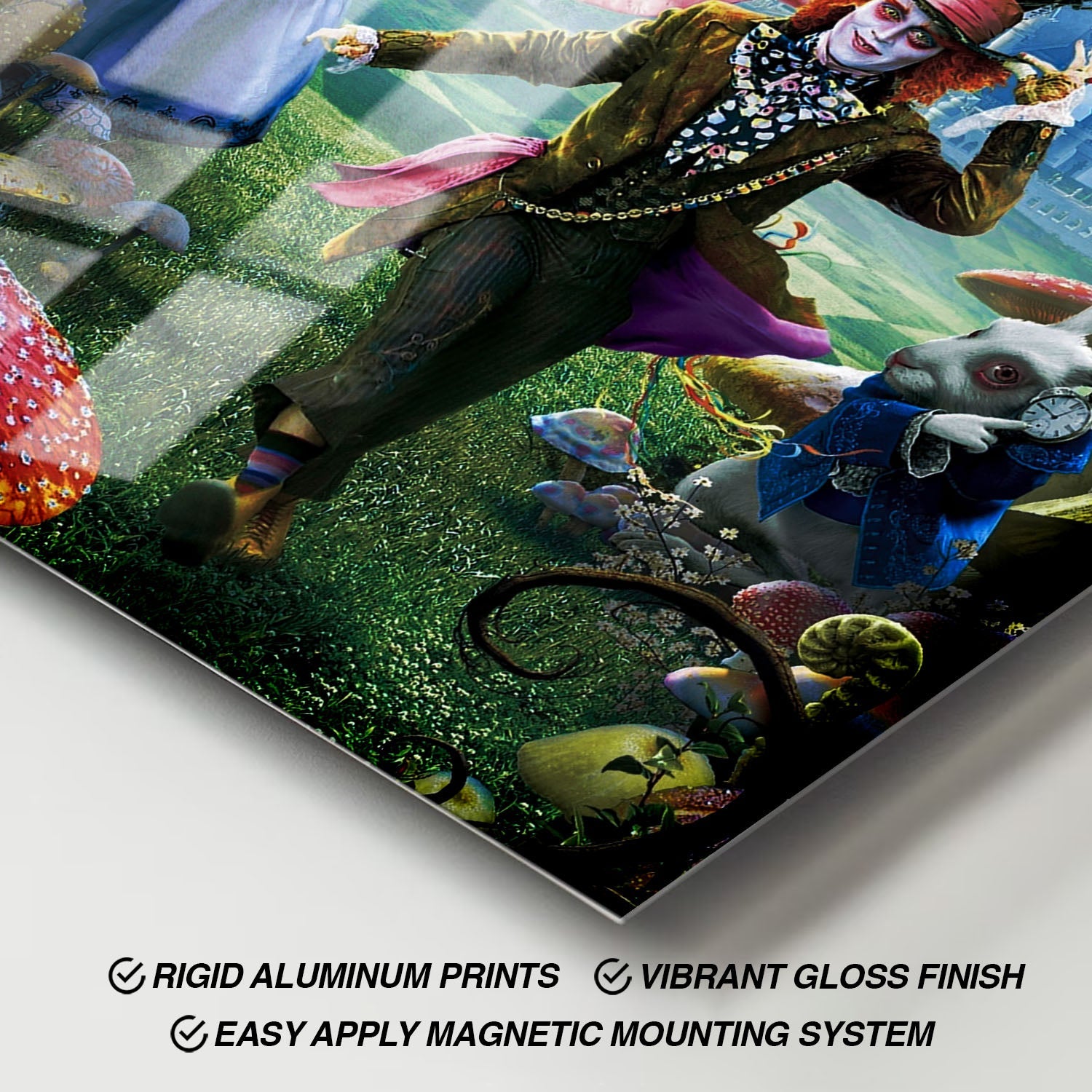Flex Designs Metal Poster Alice in Wonderland Live Action 11 x 17" Home Goods - Movie 2010 Movie Metal Poster