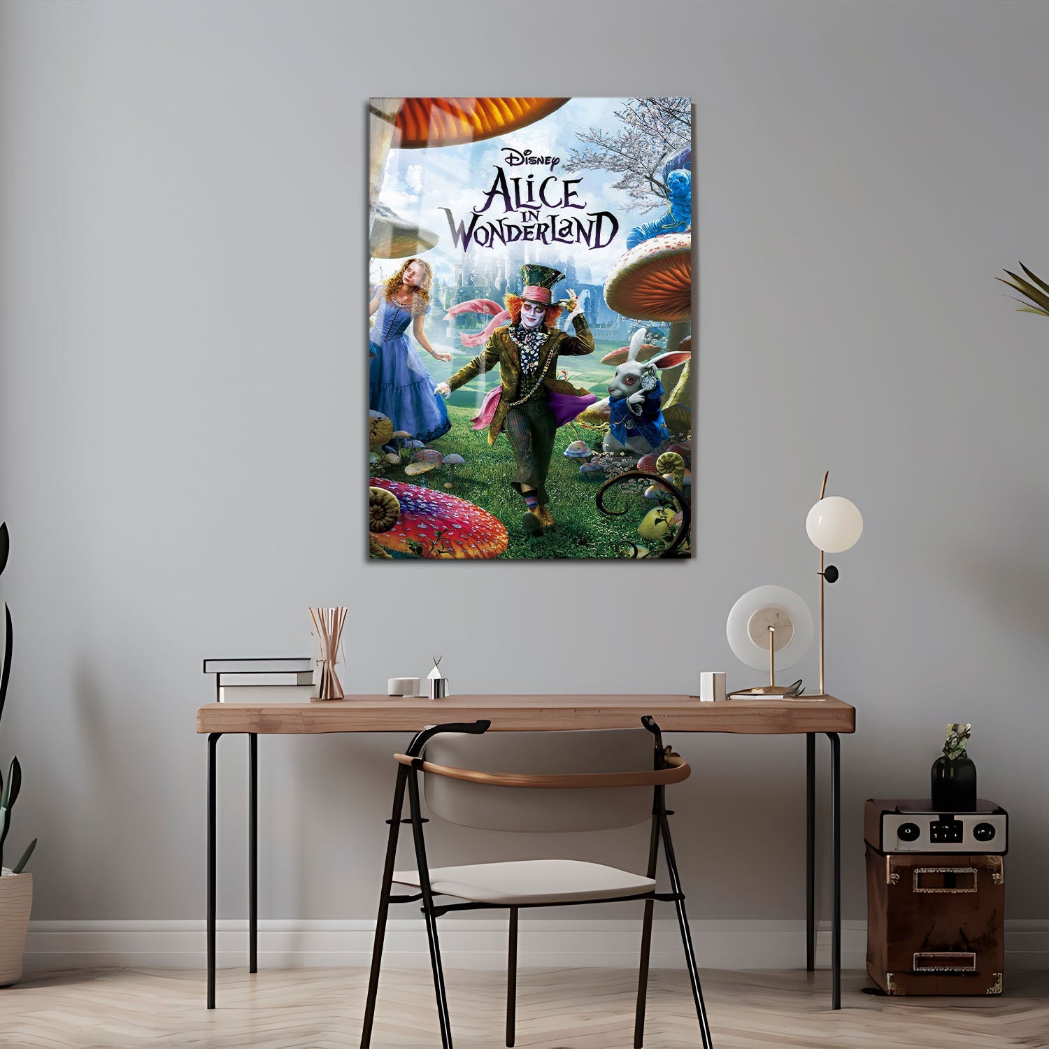Flex Designs Metal Poster Alice in Wonderland Live Action 24 x 36" Home Goods - Movie 2010 Movie Metal Poster