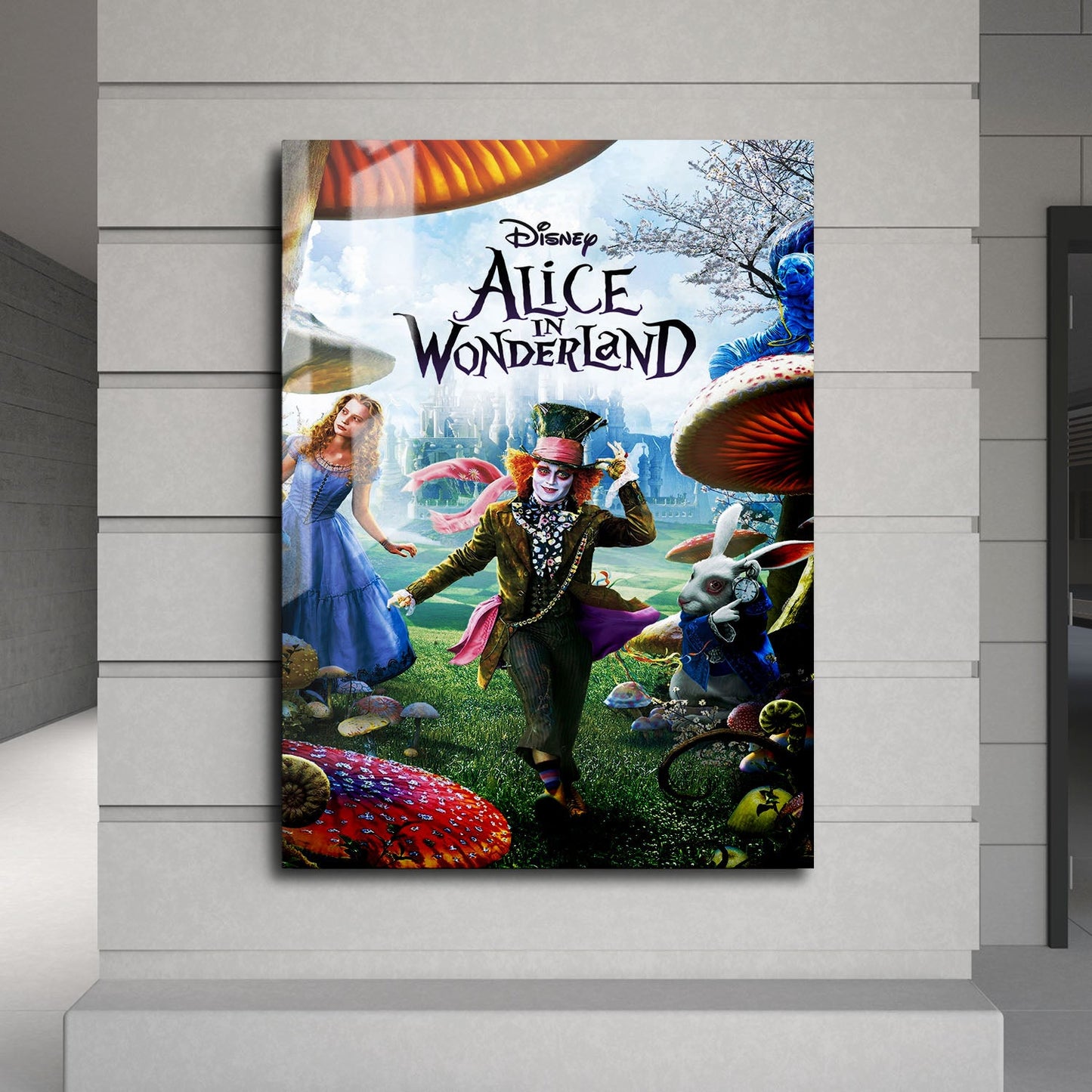 Flex Designs Metal Poster Alice in Wonderland Live Action 24 x 36" Home Goods - Movie 2010 Movie Metal Poster
