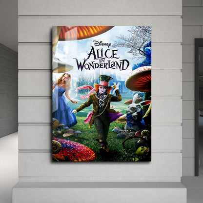 Flex Designs Metal Poster Alice in Wonderland Live Action 24 x 36" Home Goods - Movie 2010 Movie Metal Poster