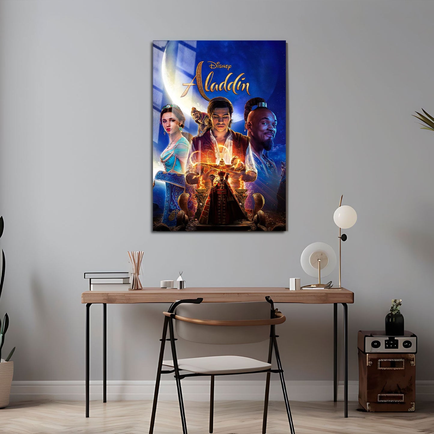 Flex Designs Metal Poster Aladdin Live Action 24 x 36" Home Goods - Movie 2019 Movie Metal Poster