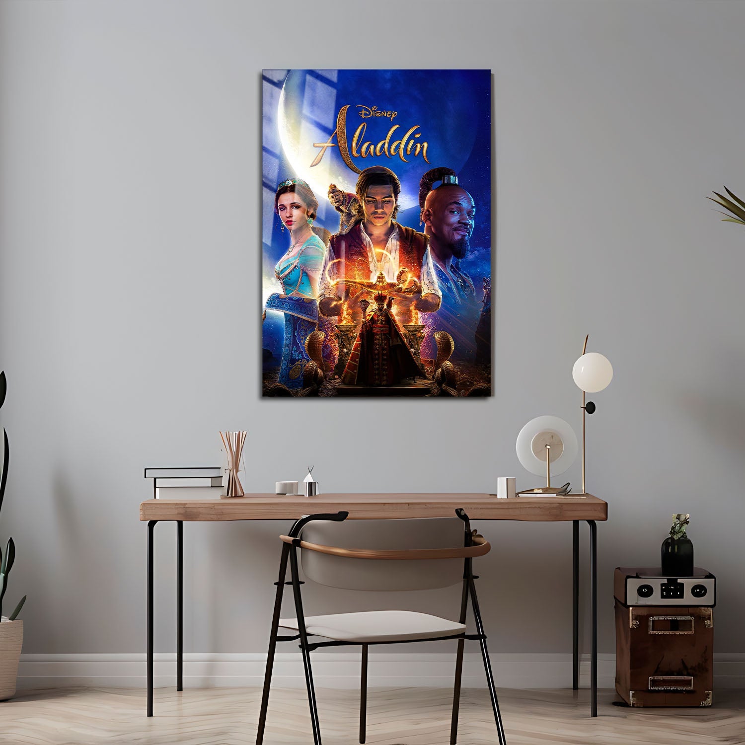 Flex Designs Metal Poster Aladdin Live Action 24 x 36" Home Goods - Movie 2019 Movie Metal Poster