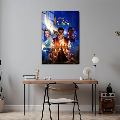 Flex Designs Metal Poster Aladdin Live Action 24 x 36" Home Goods - Movie 2019 Movie Metal Poster