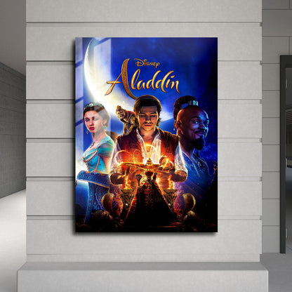 Flex Designs Metal Poster Aladdin Live Action 24 x 36" Home Goods - Movie 2019 Movie Metal Poster