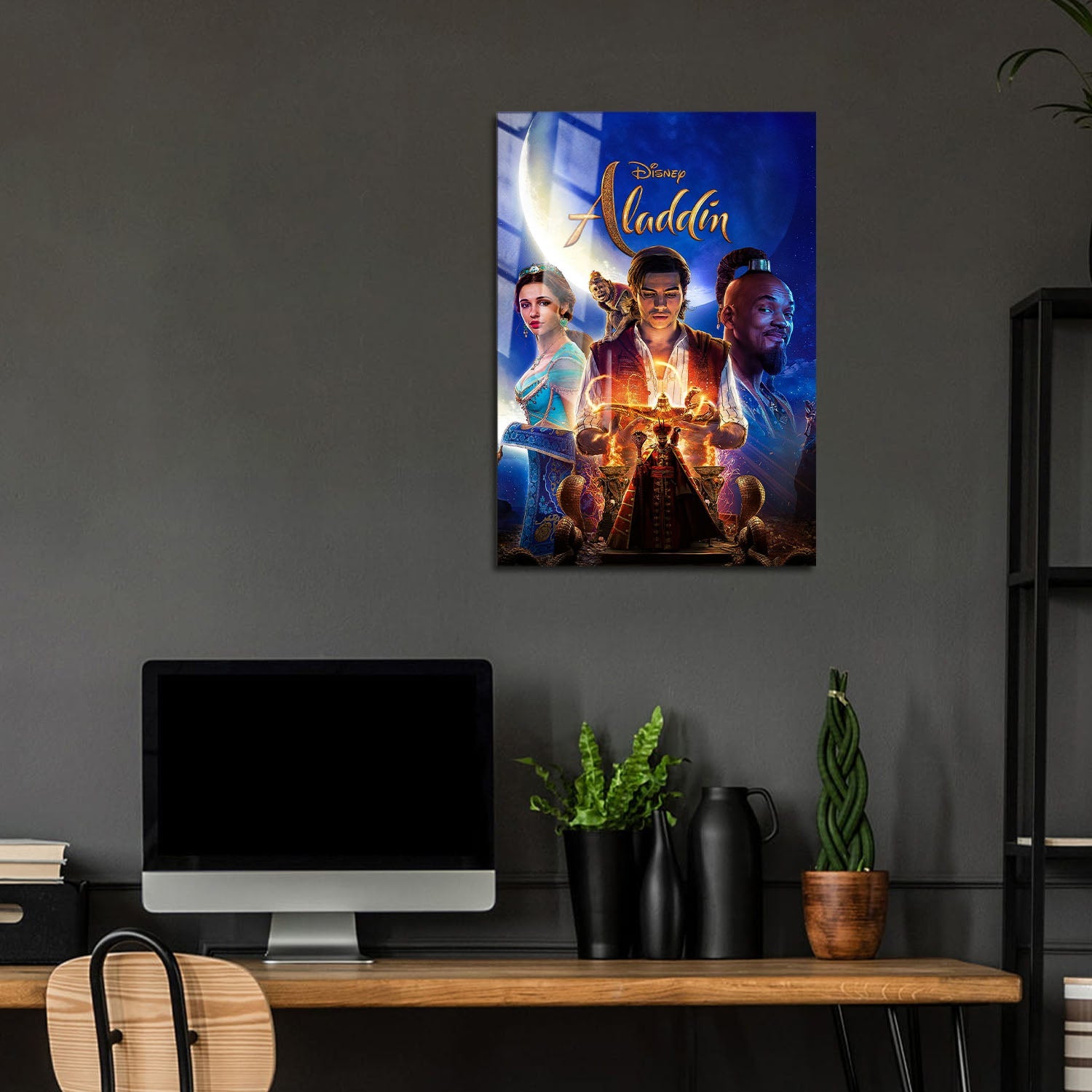 Flex Designs Metal Poster Aladdin Live Action 5 x 7" Home Goods - Movie 2019 Movie Metal Poster