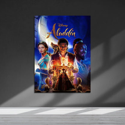 Flex Designs Metal Poster Aladdin Live Action 5 x 7" Home Goods - Movie 2019 Movie Metal Poster