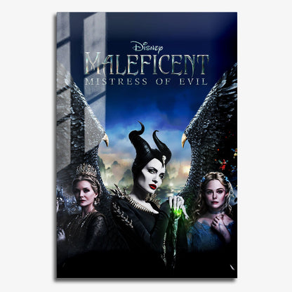 Flex Designs Metal Poster Maleficent Mistress of Evil Live Action 11 x 17" Home Goods - Movie 2019 Movie Metal Poster