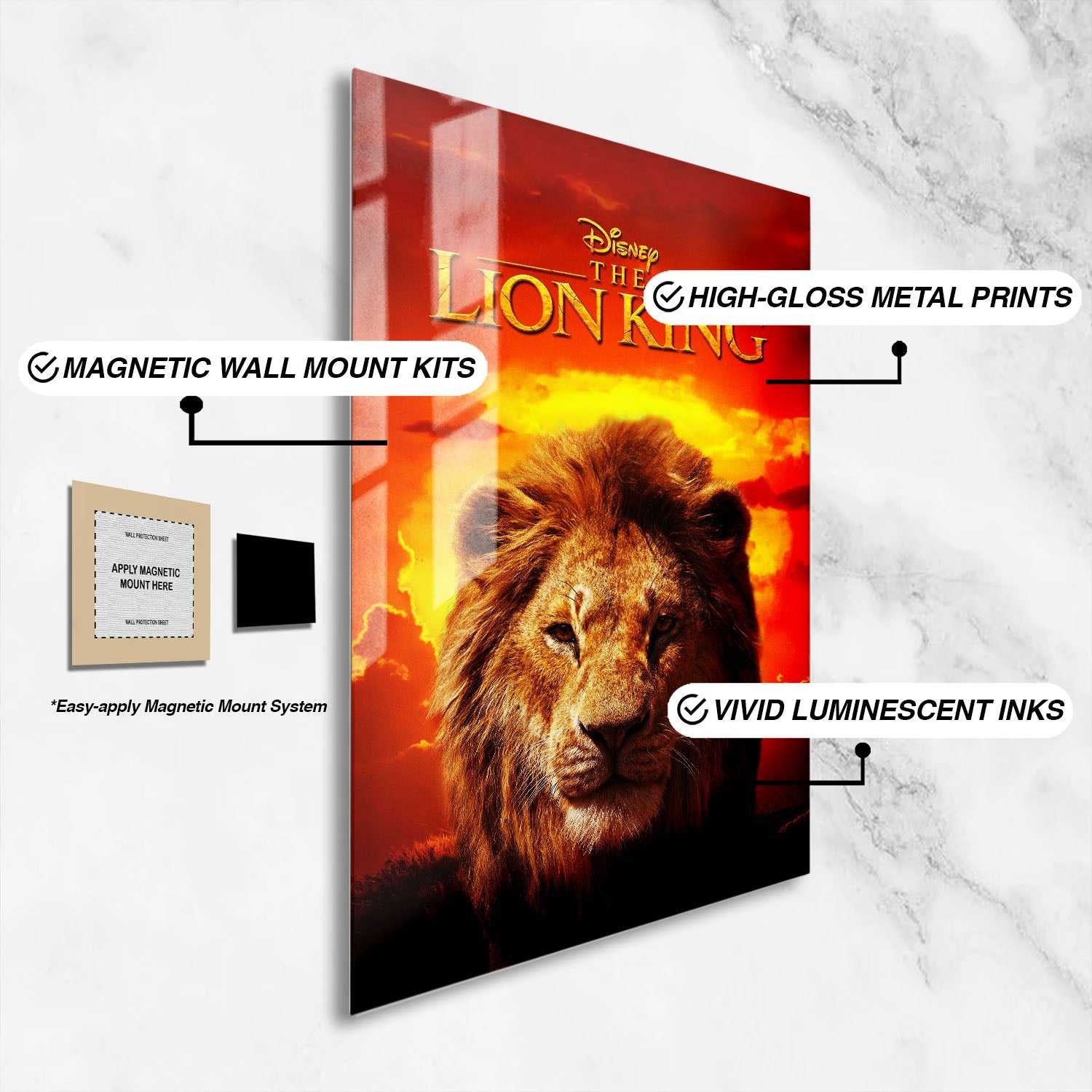 Flex Designs Metal Poster The Lion King Live Action 16 x 24" Home Goods - Movie 2019 Movie Metal Poster