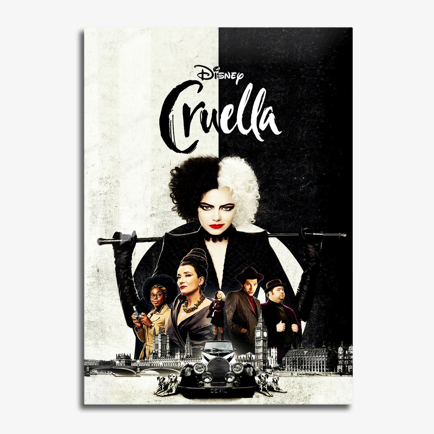 Flex Designs Metal Poster Cruella Live Action 11 x 17" Home Goods - Movie 2021 Movie Metal Poster