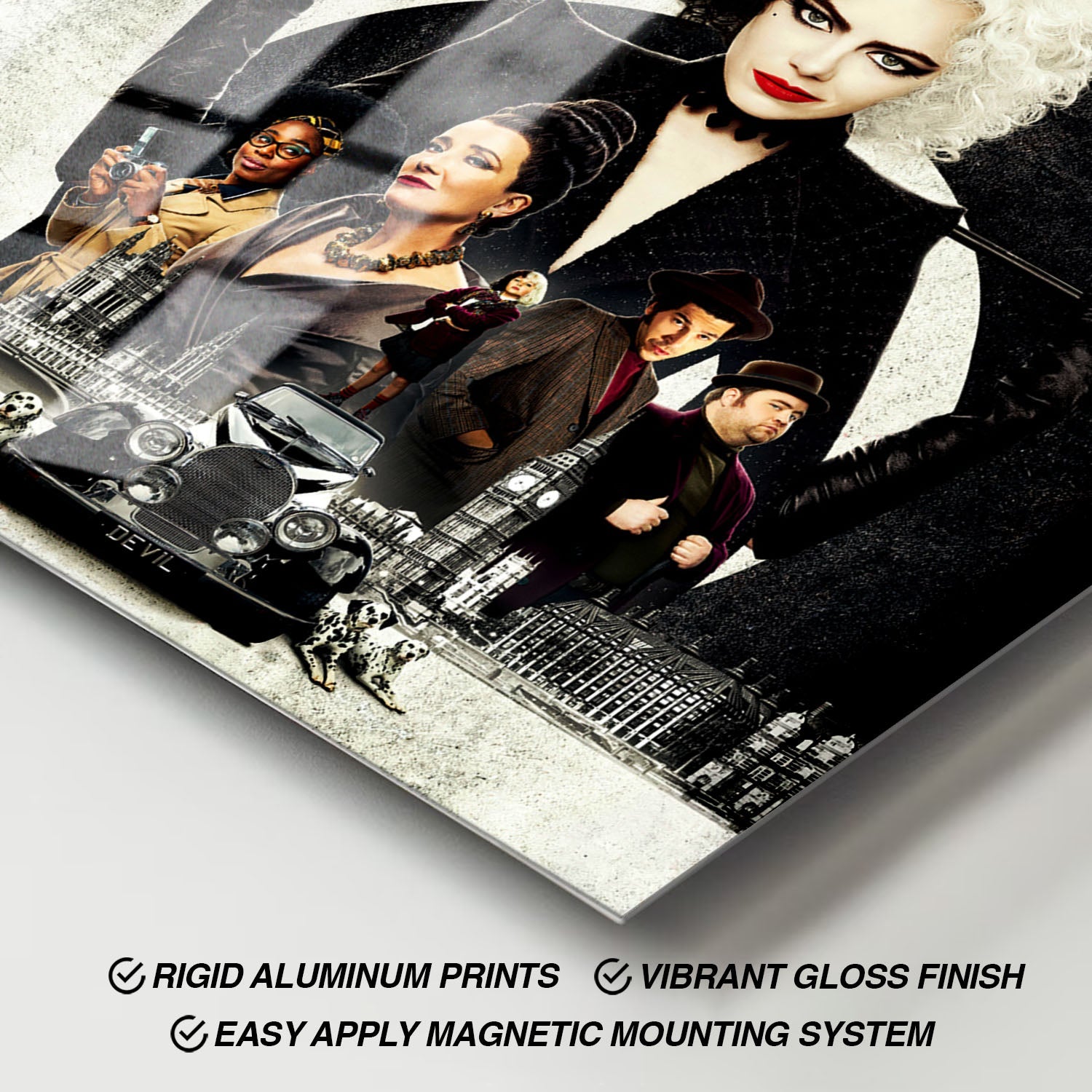 Flex Designs Metal Poster Cruella Live Action 11 x 17" Home Goods - Movie 2021 Movie Metal Poster
