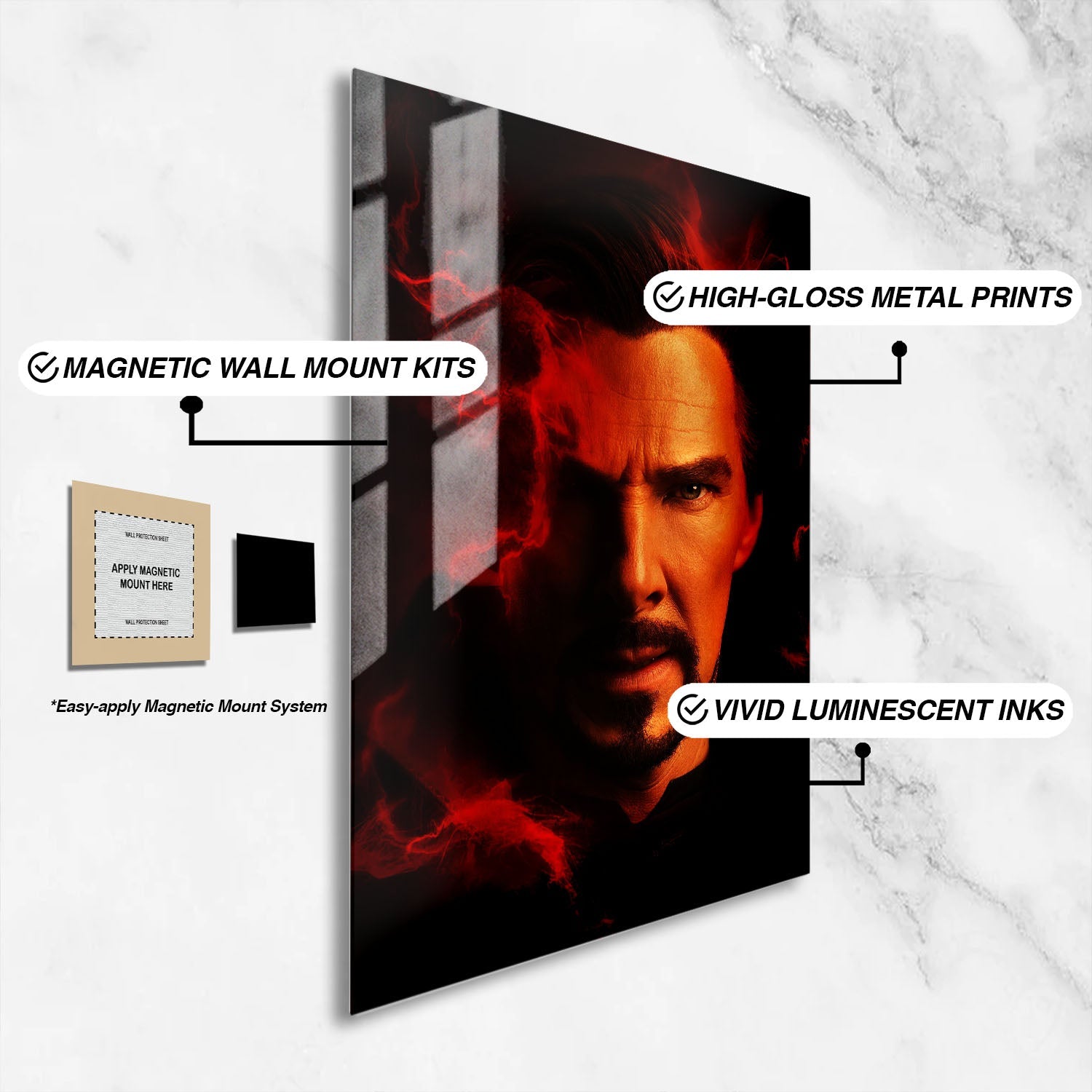 Flex Designs Metal Poster Doctor Strange in the Multiverse of Madness Strange 16 x 24" Home Goods - Movie 2022 Movie Metal Poster