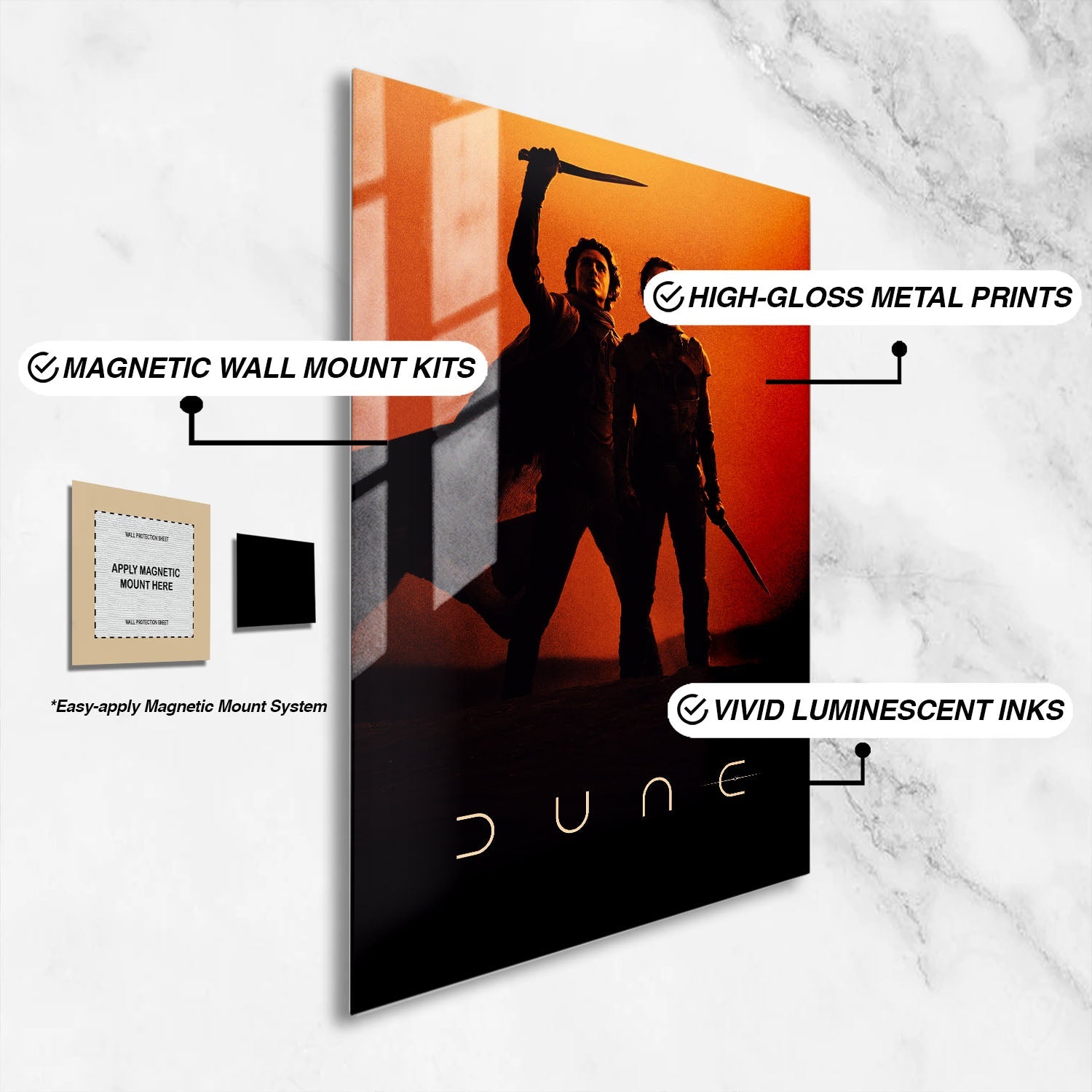 Flex Designs Metal Poster Dune - Part Two Cinematic 16 x 24" Home Goods - Movie 2024 Movie Metal Poster