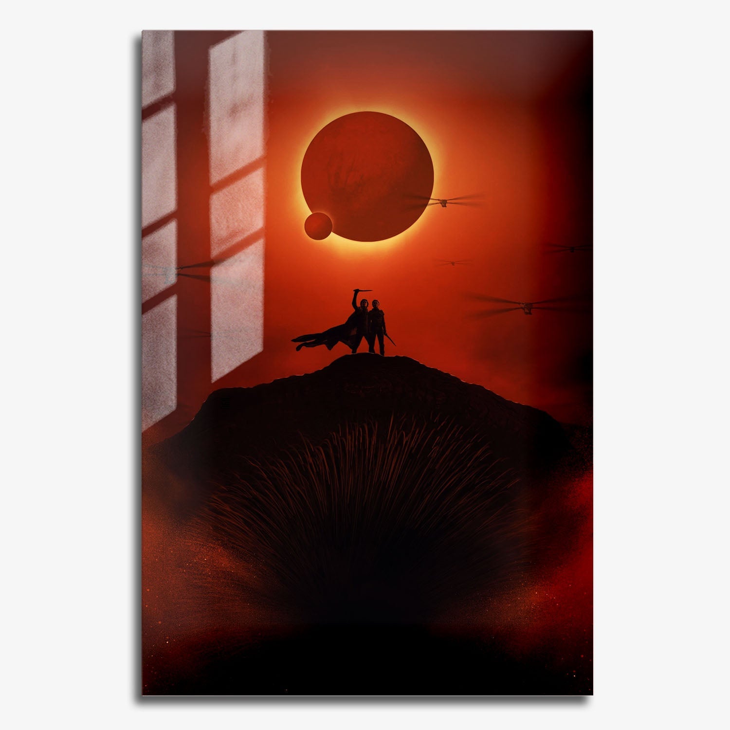 Flex Designs Metal Poster Dune - Part Two Minimalist 11 x 17" Home Goods - Movie 2024 Movie Metal Poster