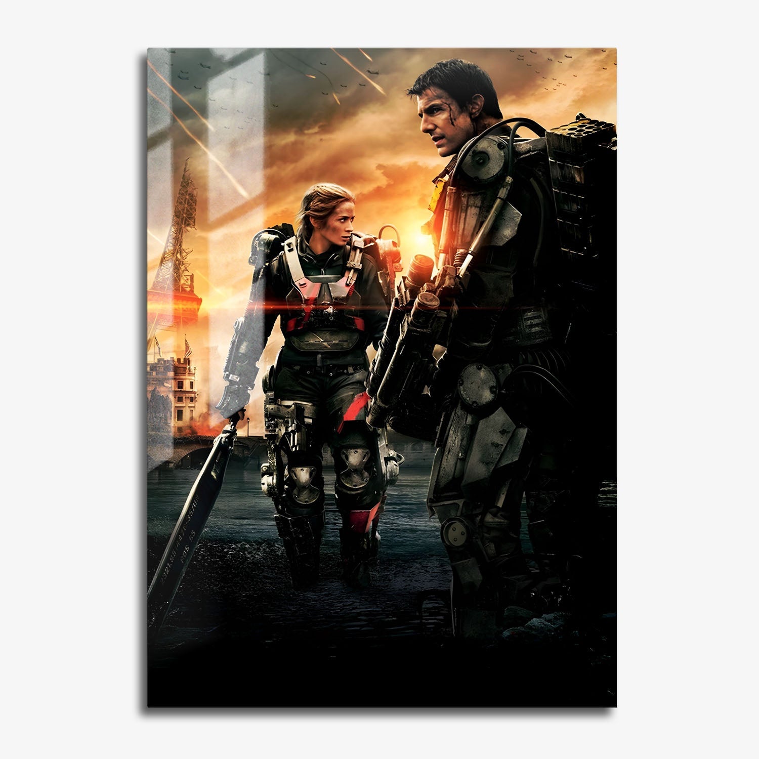 Flex Designs Metal Poster Edge of Tomorrow Key Art 11 x 17" Home Goods - Movie 2014 Movie Metal Poster