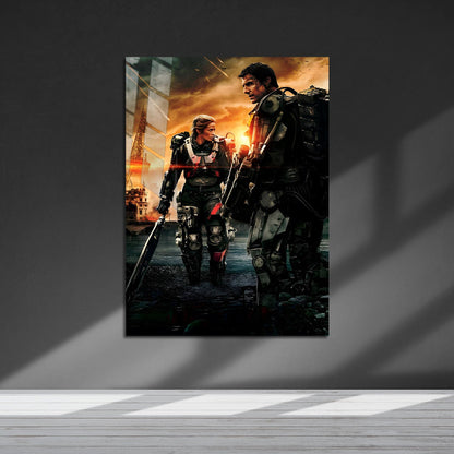 Flex Designs Metal Poster Edge of Tomorrow Key Art 5 x 7" Home Goods - Movie 2014 Movie Metal Poster