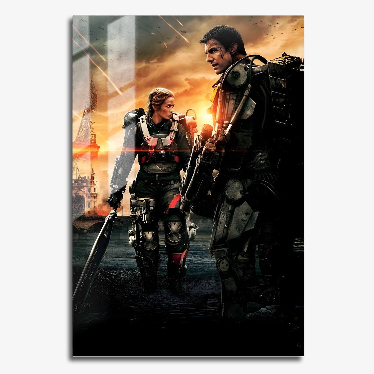 Flex Designs Metal Poster Edge of Tomorrow Key Art 11 x 17" Home Goods - Movie 2014 Movie Metal Poster