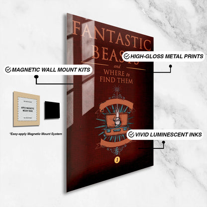 Flex Designs Metal Poster Fantastic Beasts and Where to Find Them Bookcover 16 x 24" Home Goods - Movie 2016 Movie Metal Poster