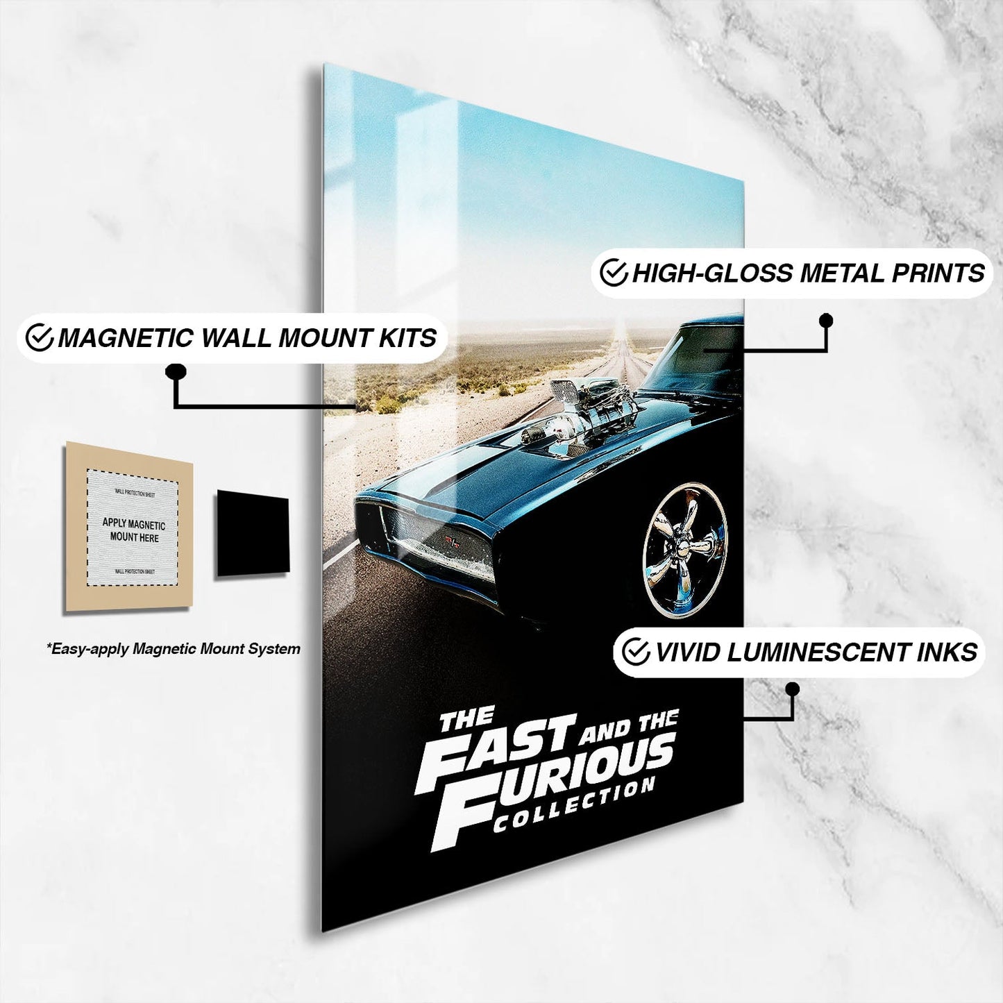 Flex Designs Metal Poster Fast Furious Complete Collection Classic 16 x 24" Home Goods - Movie  Movie Metal Poster