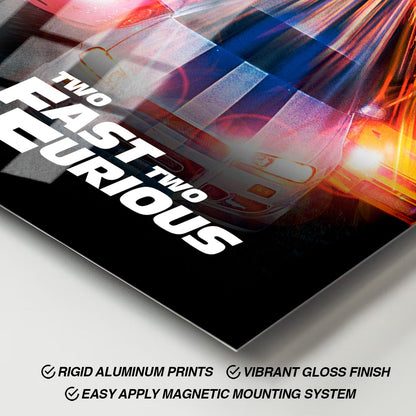 Flex Designs Metal Poster 2 Fast 2 Furious Classic 11 x 17" Home Goods - Movie 2003 Movie Metal Poster
