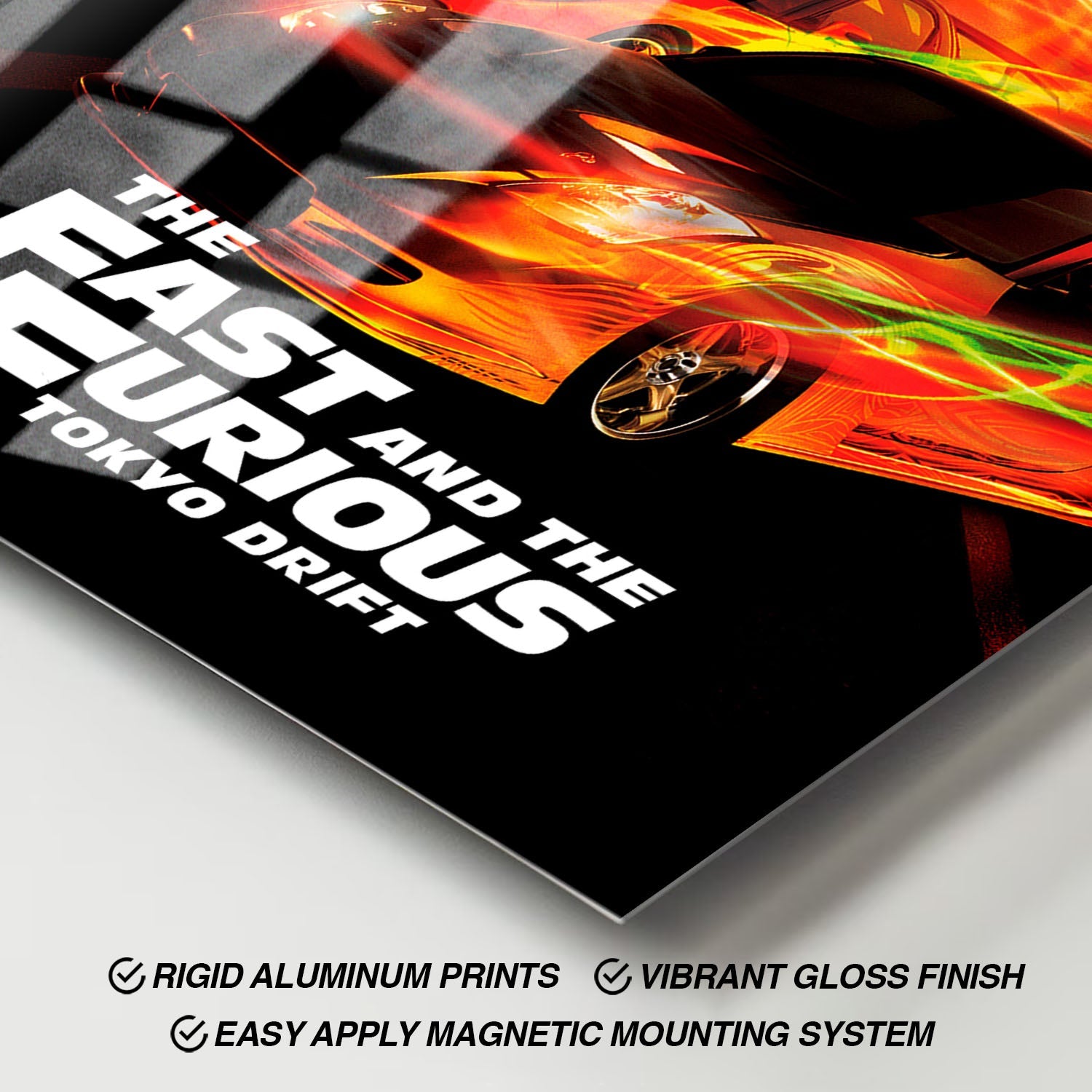 Flex Designs Metal Poster The Fast and the Furious Tokyo Drift Classic 11 x 17" Home Goods - Movie 2006 Movie Metal Poster