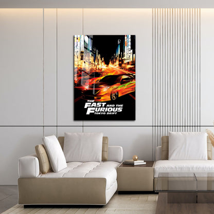 Flex Designs Metal Poster The Fast and the Furious Tokyo Drift Classic 16 x 24" Home Goods - Movie 2006 Movie Metal Poster