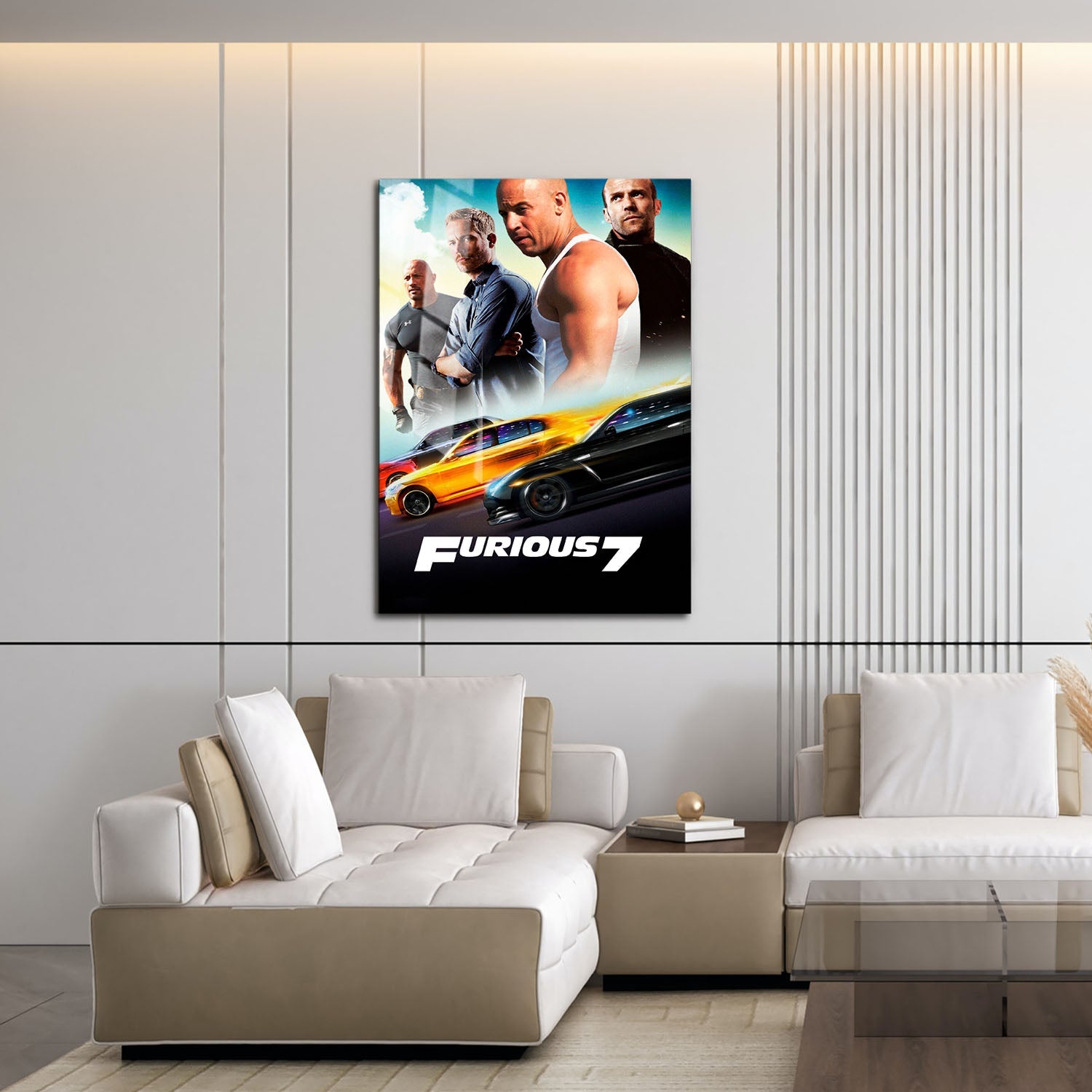 Flex Designs Metal Poster Furious 7 Classic 16 x 24" Home Goods - Movie 2015 Movie Metal Poster
