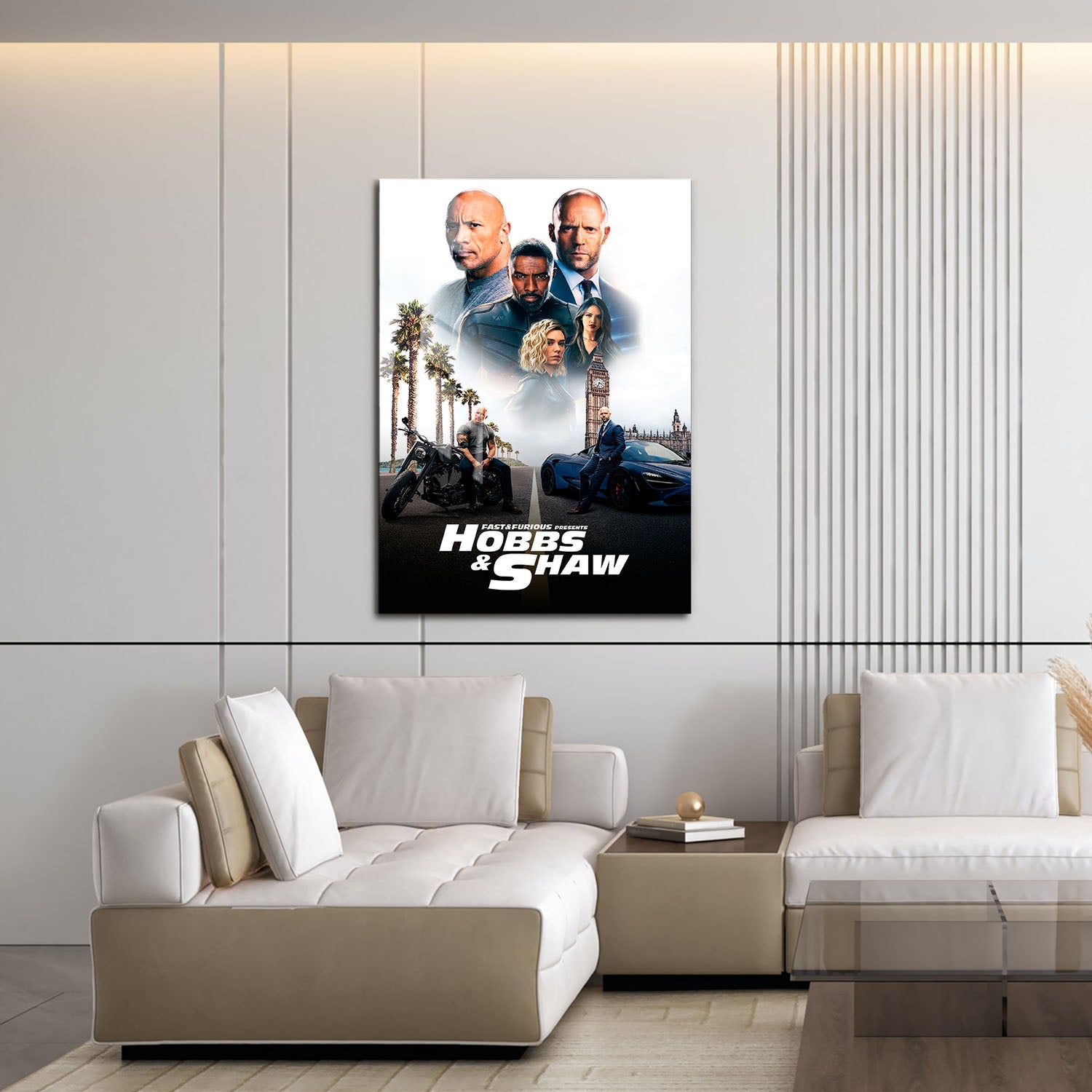 Flex Designs Metal Poster Fast Furious Presents Hobbs Shaw Classic 16 x 24" Home Goods - Movie 2019 Movie Metal Poster