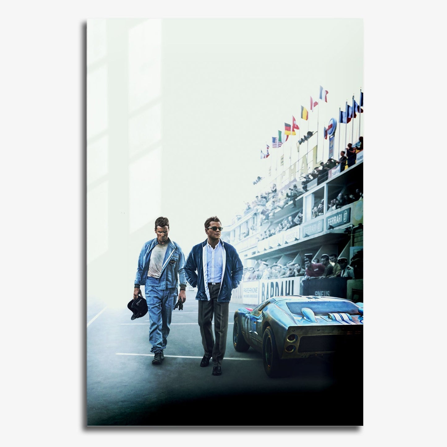 Flex Designs Metal Poster Ford v Ferrari Key Art 11 x 17" Home Goods - Movie 2019 Movie Metal Poster