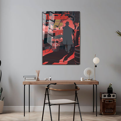 Flex Designs Metal Poster The Godfather Minimalist 24 x 36" Home Goods - Movie 1972 Movie Metal Poster