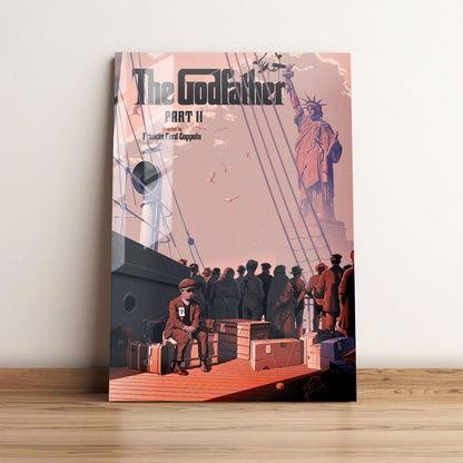 The Godfather Part II Minimalist Movie Metal Poster
