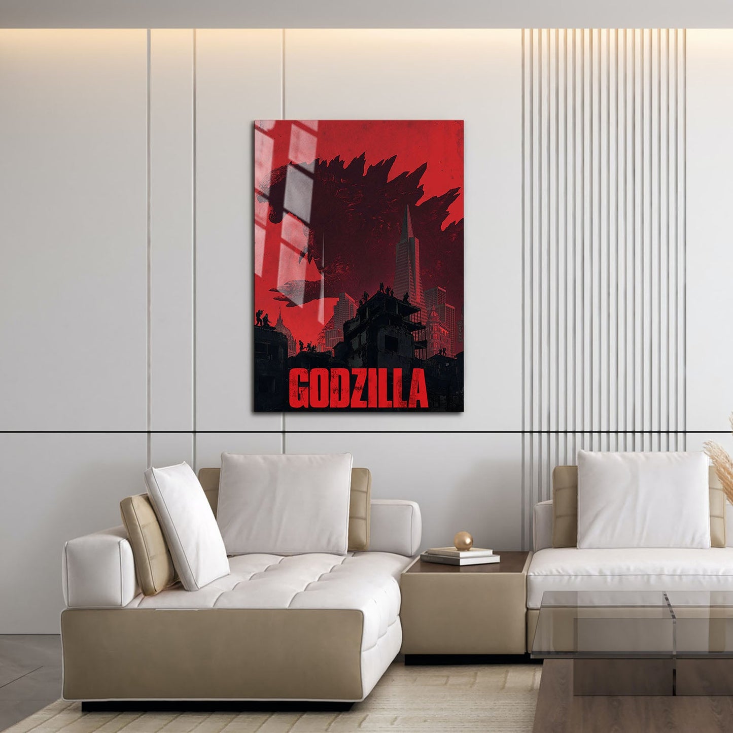 Flex Designs Metal Poster Godzilla Minimalist 16 x 24" Home Goods - Movie 2014 Movie Metal Poster
