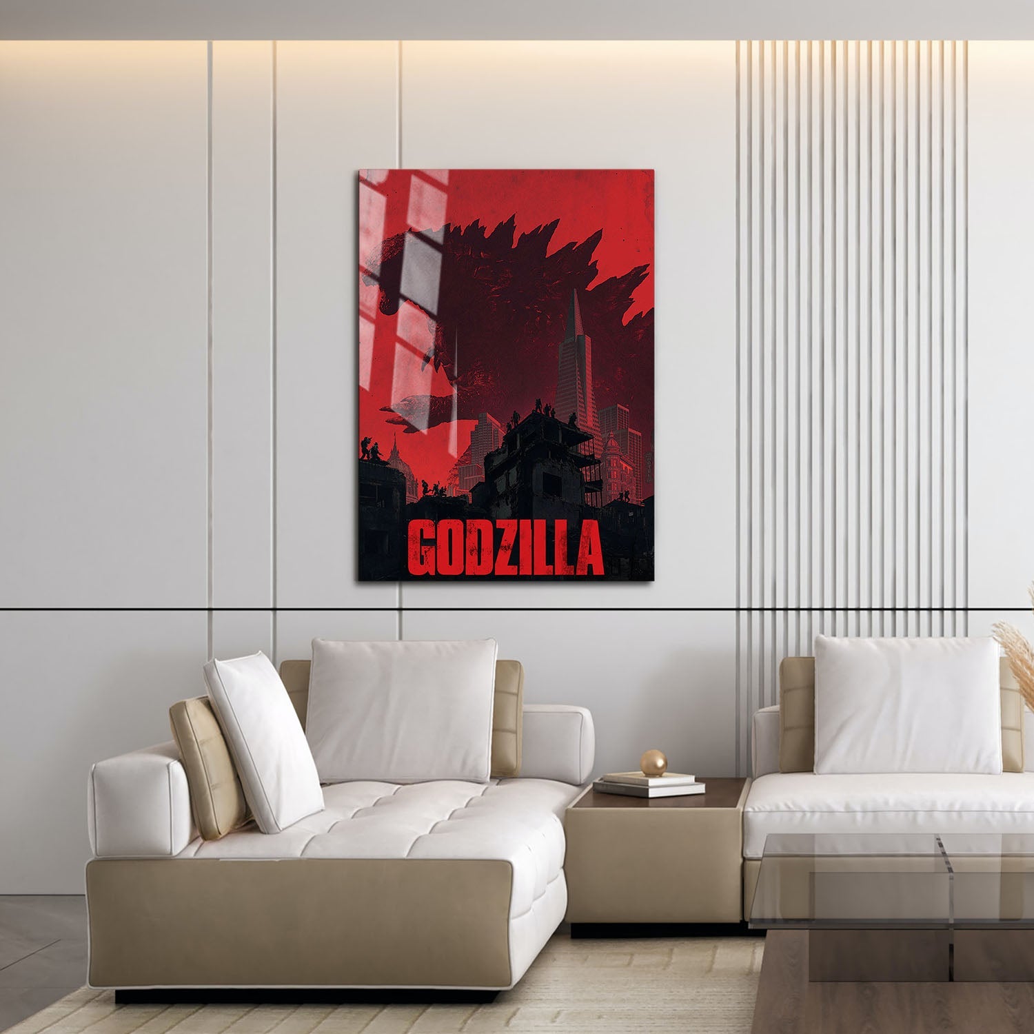 Flex Designs Metal Poster Godzilla Minimalist 16 x 24" Home Goods - Movie 2014 Movie Metal Poster