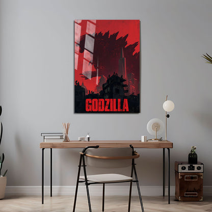 Flex Designs Metal Poster Godzilla Minimalist 24 x 36" Home Goods - Movie 2014 Movie Metal Poster