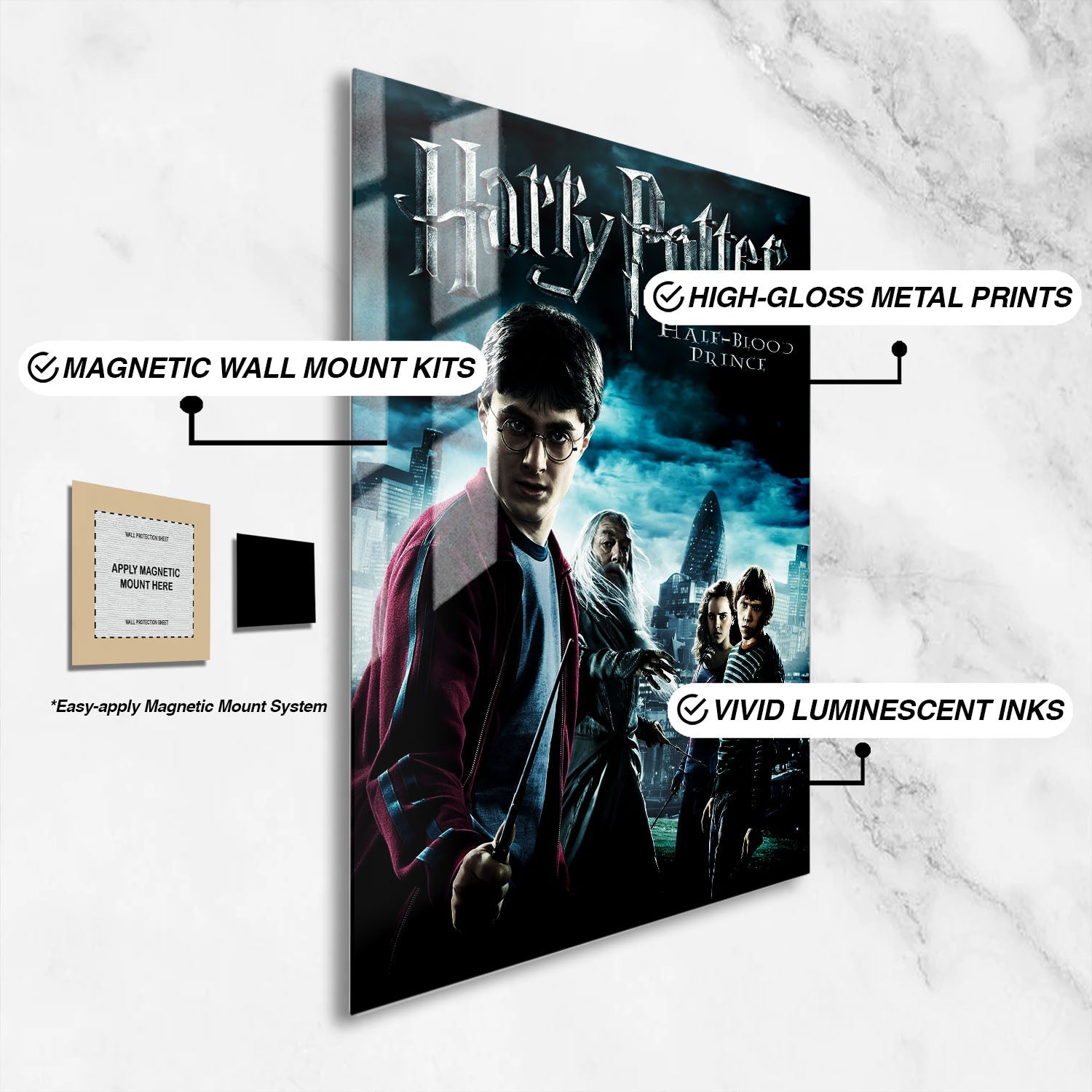 Flex Designs Metal Poster Harry Potter and the Half-Blood Prince Classic 16 x 24" Home Goods - Movie 2009 Movie Metal Poster