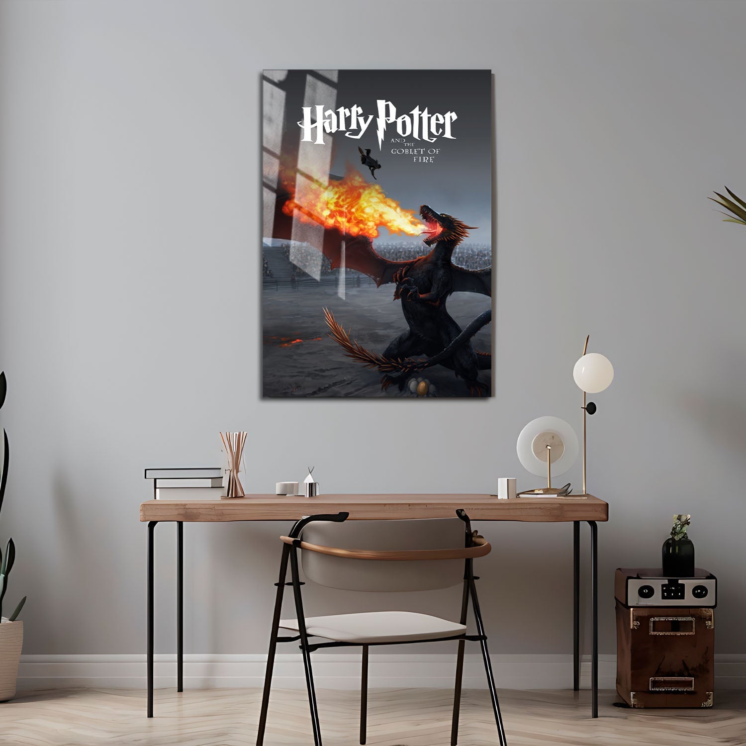 Flex Designs Metal Poster Harry Potter and the Goblet of Fire Minimalist 24 x 36" Home Goods - Movie 2005 Movie Metal Poster
