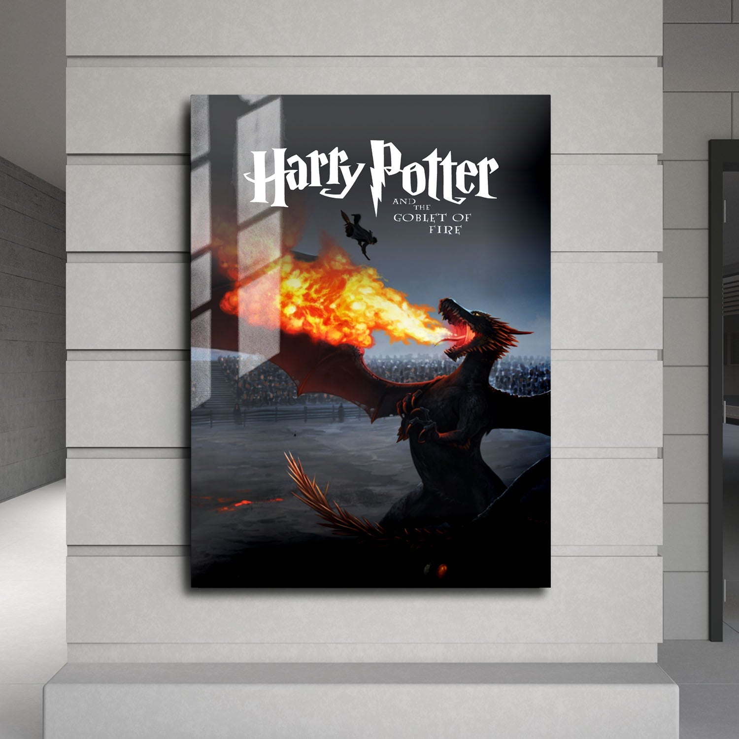 Flex Designs Metal Poster Harry Potter and the Goblet of Fire Minimalist 24 x 36" Home Goods - Movie 2005 Movie Metal Poster