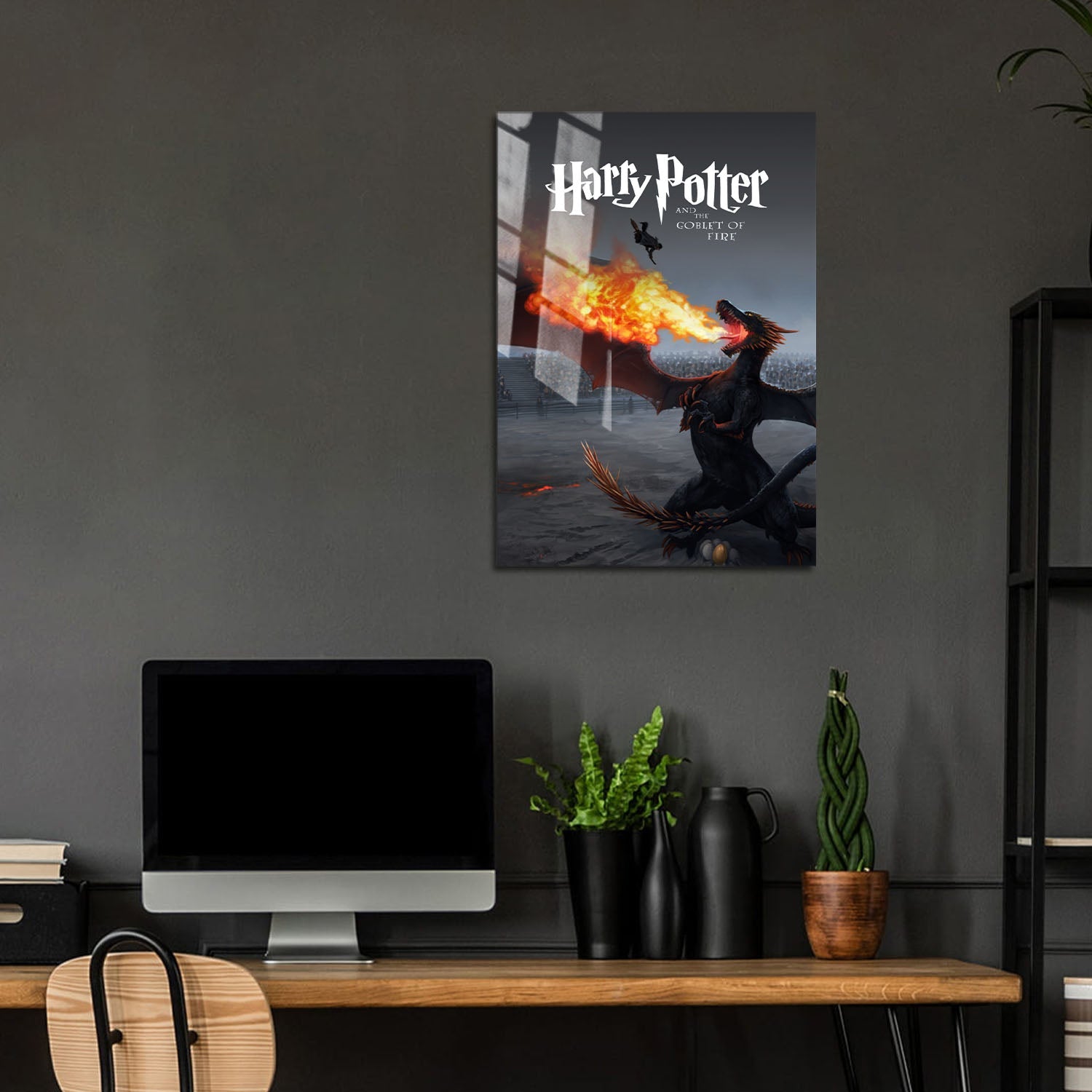 Flex Designs Metal Poster Harry Potter and the Goblet of Fire Minimalist 5 x 7" Home Goods - Movie 2005 Movie Metal Poster