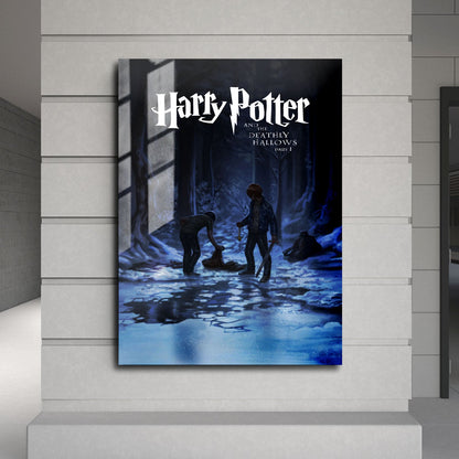 Flex Designs Metal Poster Harry Potter and the Deathly Hallows Part 1 Minimalist 24 x 36" Home Goods - Movie 2010 Movie Metal Poster