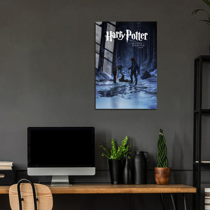 Flex Designs Metal Poster Harry Potter and the Deathly Hallows Part 1 Minimalist 5 x 7" Home Goods - Movie 2010 Movie Metal Poster