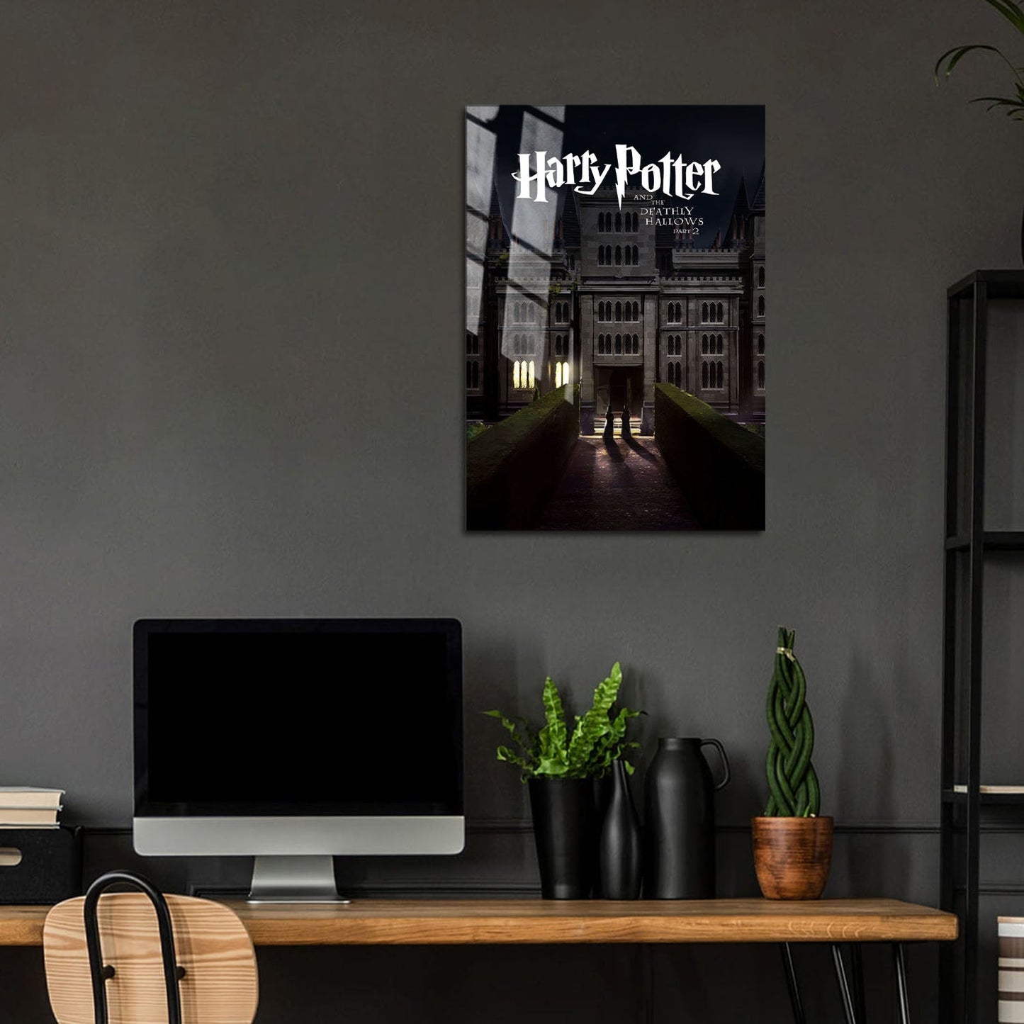 Flex Designs Metal Poster Harry Potter and the Deathly Hallows Part 2 Minimalist 5 x 7" Home Goods - Movie 2011 Movie Metal Poster