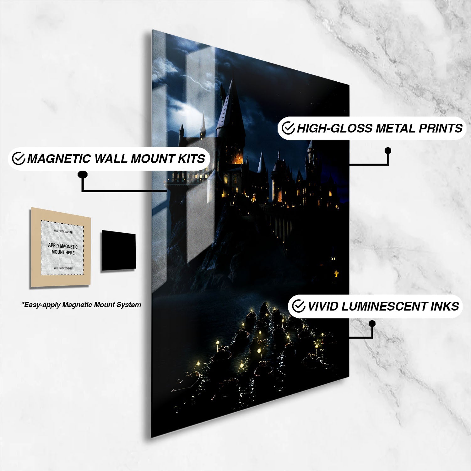 Flex Designs Metal Poster Harry Potter Collection Textless 16 x 24" Home Goods - Movie  Movie Metal Poster