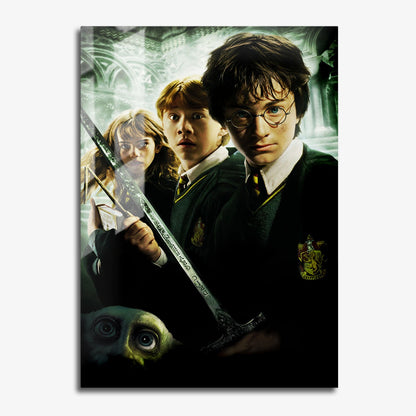 Flex Designs Metal Poster Harry Potter and the Chamber of Secrets Textless 11 x 17" Home Goods - Movie 2002 Movie Metal Poster