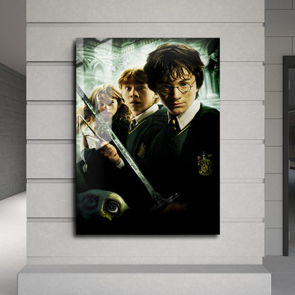 Flex Designs Metal Poster Harry Potter and the Chamber of Secrets Textless 24 x 36" Home Goods - Movie 2002 Movie Metal Poster