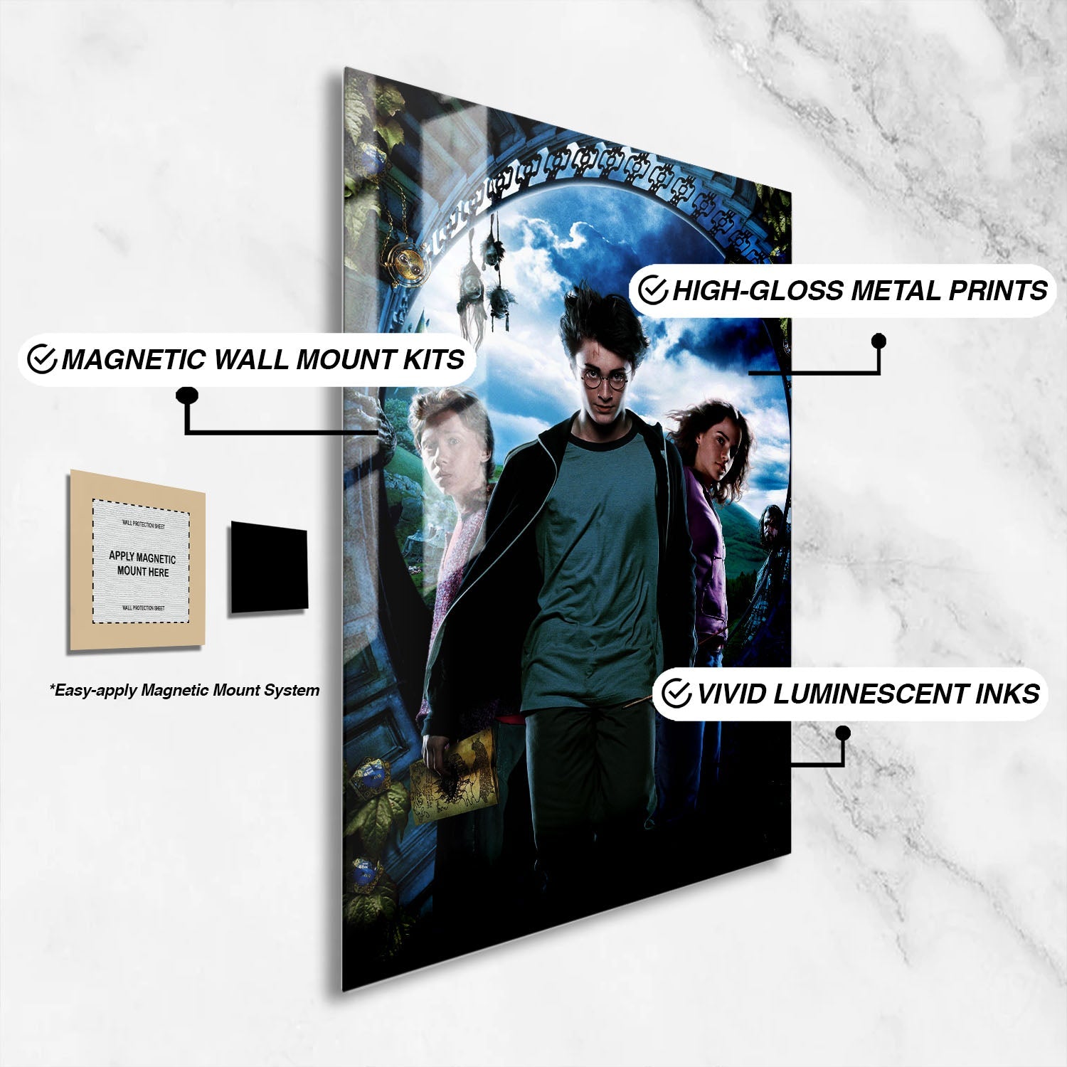Flex Designs Metal Poster Harry Potter and the Prisoner of Azkaban Textless 16 x 24" Home Goods - Movie 2004 Movie Metal Poster